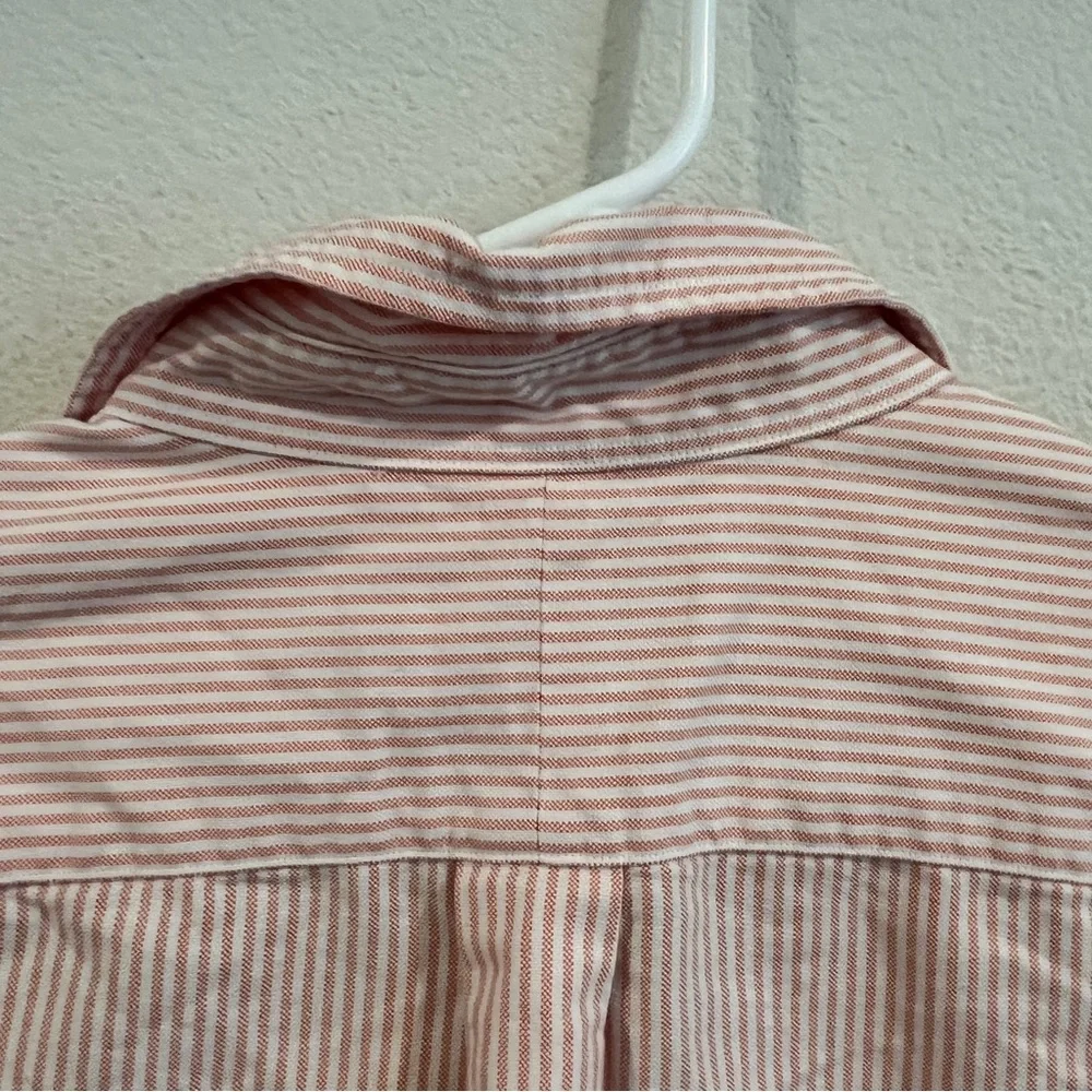 Polo Ralph Lauren orange and white stripe cotton button down long sleeve X-Large